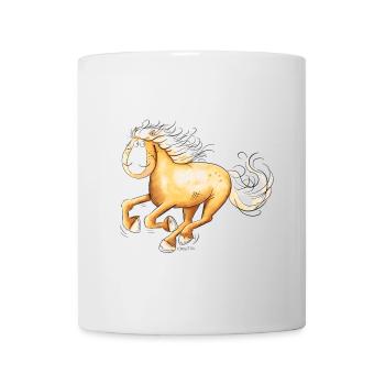 Schneller Haflinger I Pferd Pferde Comic - Tasse - Weiß - Vorne