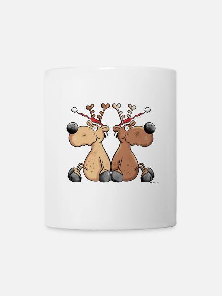 Renne de Noël - Mug blanc - blanc