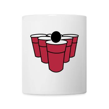 Beerpong - Tasse - Weiß - Vorne