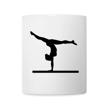 Gymnast, gymnastics, balance beam (super cheap) - Mug - white - Front