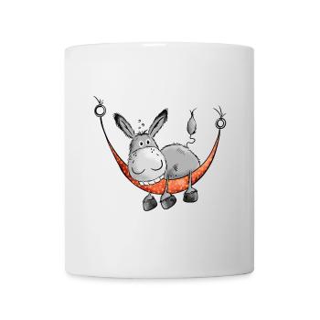 Relaxing Donkey - Comic - Cartoon - Mug blanc - blanc - Devant