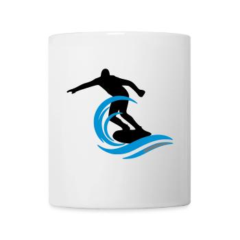 Surfeur - Mug blanc - blanc - Devant