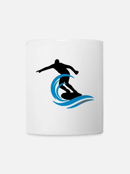 Surfeur - Mug blanc - blanc
