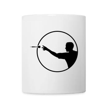 dartspieler sport logo - Tasse - Weiß - Vorne