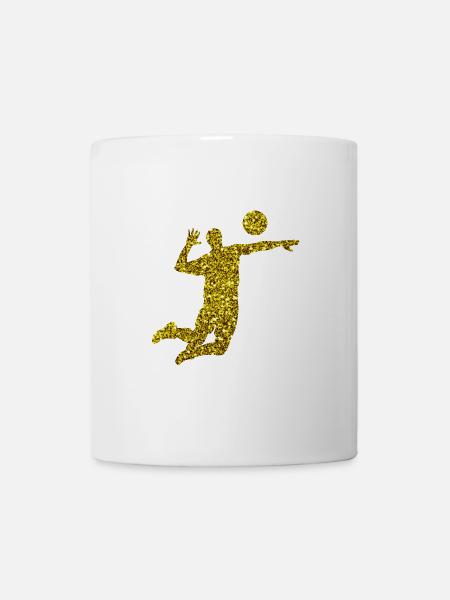Gold Volleyball - Tasse - Weiß