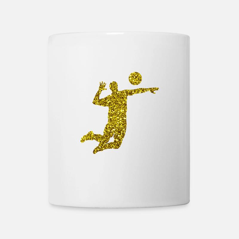 Gold Volleyball - Tasse - Weiß