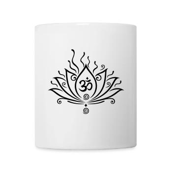 Lotus Blume Yoga Om Symbol - Tasse - Weiß - Vorne
