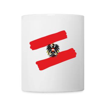 Österreich, Austria mit Adler - Tasse - Weiß - Vorne
