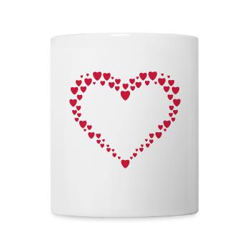 herzen liebe valentinstag - Tasse - Weiß - Vorne