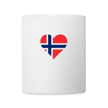 Norvège norvégien coeur drapeau drapeau - Mug blanc - blanc - Devant