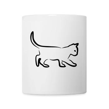 Cat, Cute Kitten Art - Mug blanc - blanc - Devant