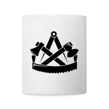 Zimmerer Zunftzeichen - Zimmermann Zunft - Tasse - Weiß - Vorne
