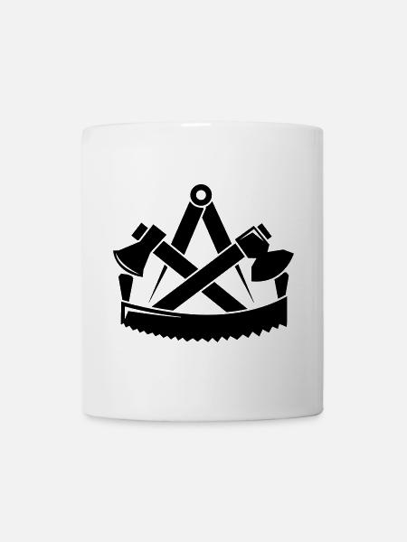Zimmerer Zunftzeichen - Zimmermann Zunft - Tasse - Weiß