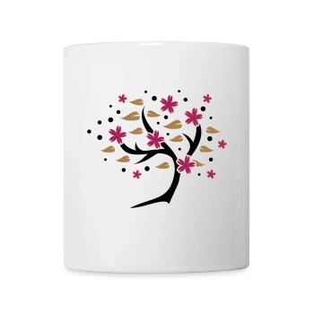 stylized cherry blossom tree in spring - Mug - white - Front
