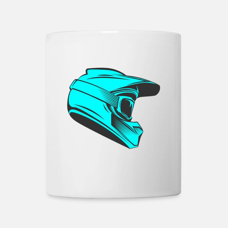 Casque de VTT de descente motocross VTT - Mug blanc - blanc