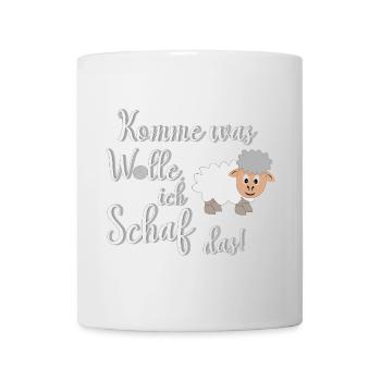 Ich schaffe das, ich Schaf das lustiges Motiv - Tasse - Weiß - Vorne