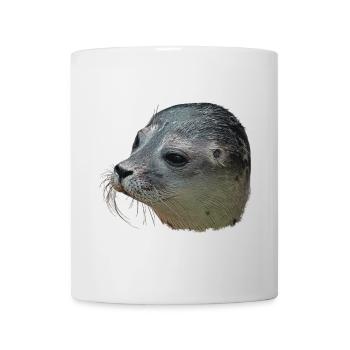 Canvas look seal head, designs for bathroom - Mug - white - Front