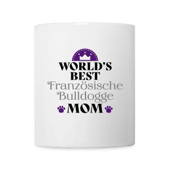 Französische Bulldogge - Tasse - Weiß - Vorne