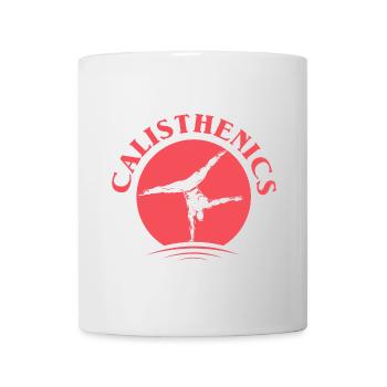 handbalance handstand sun calisthenics Logo Team - Tasse - Weiß - Vorne