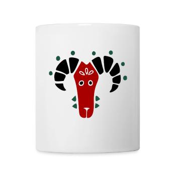 Rams Kopf - Tasse - Weiß - Vorne