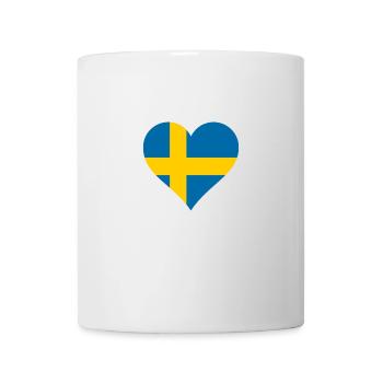 Suède drapeau coeur suédois drapeau Stockholm - Mug blanc - blanc - Devant