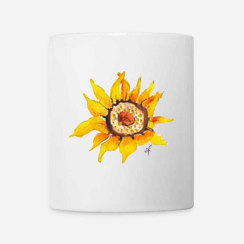 Sonnenblume Blüte - Tasse - Weiß