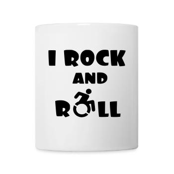 Je me balance et je roule avec mon fauteuil roulant, de la musique # - Mug blanc - blanc - Devant