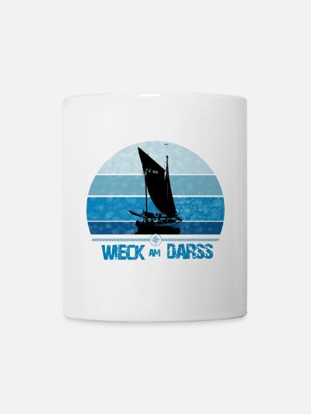 Wieck am Darss with Zeesboot - Mug - white