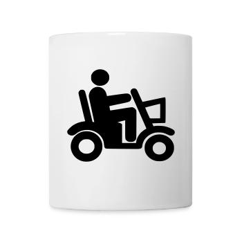 Scooter de mobilité, Fauteuil roulant, Roller, Handicapé # - Mug blanc - blanc - Devant