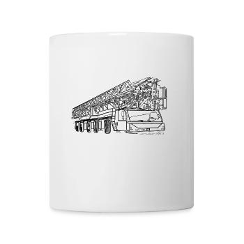 Mobile folding crane truck crane MK140 - Mug - white - Front
