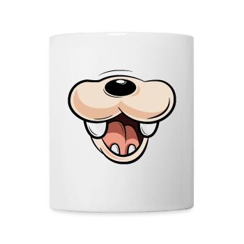 Masque Cartoon Dog Symbol Drôle Comique - Mug blanc - blanc - Devant