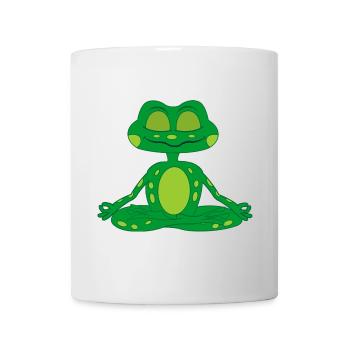 Zen-Meditationsfrosch - Tasse - Weiß - Vorne