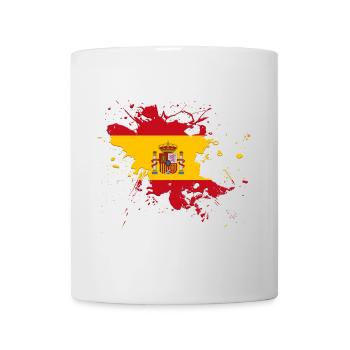 Spanien Flagge als Farbklecks - Tasse - Weiß - Vorne