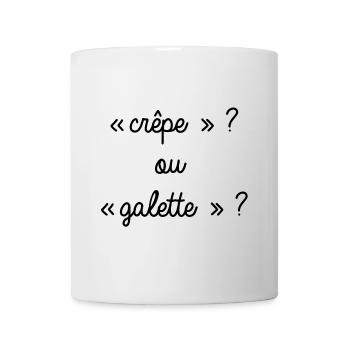 Bretagne - Crêpe ou galette ? - Mug blanc - blanc - Devant