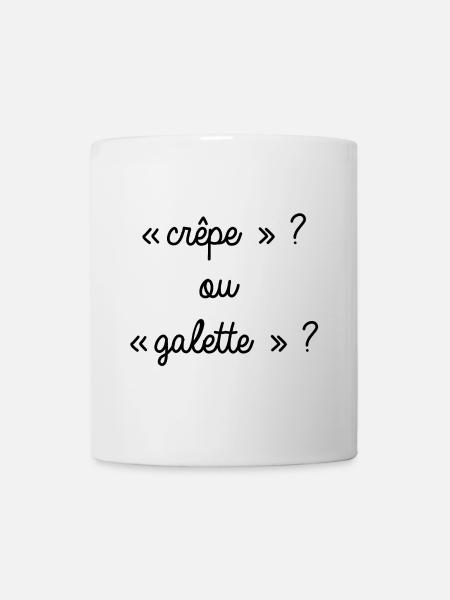 Bretagne - Crêpe ou galette ? - Mug blanc - blanc