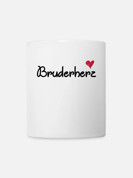 für den Bruder - bruderherz - Tasse - Weiß