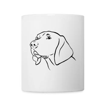 Weimaraner Portrait - Tasse - Weiß - Vorne