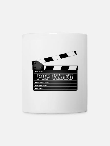 Pop Video Movie Clapperboard - Tasse - Weiß