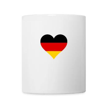 Germany german flag ensign heart - Mug - white - Front