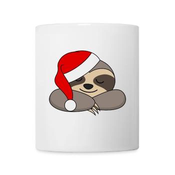 Paresseux Santa Hat Santa Santa Claus XMas - Mug blanc - blanc - Devant
