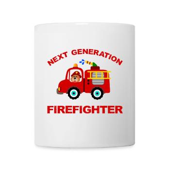 Fire truck fire truck firefighter firetruck - Mug - white - Front