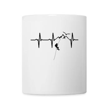 Klettern Sport Heart beat Geschenkidee - Tasse - Weiß - Vorne