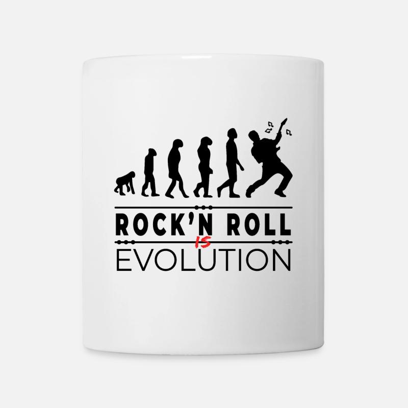 Rock'n Roll is evolution - Rock Humor Message - Mug - white