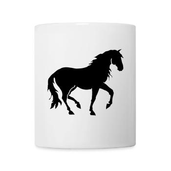 Horse PRE Pura Raza Espangnola, Andalusian Piaffe - Mug - white - Front