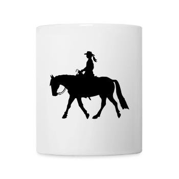 Westernreiterin, Westernpferd Pleasure Reiten - Tasse - Weiß - Vorne