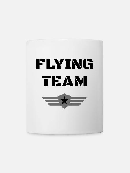 Flying team (badge, wings, star) - Mug - white