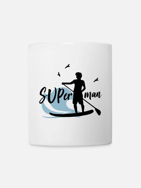 SUP man Super man - Tasse - Weiß