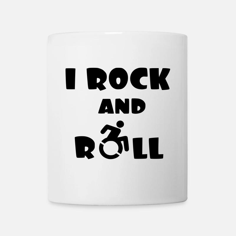 Ich rocke und rolle. Humor im Rollstuhl # - Tasse - Weiß