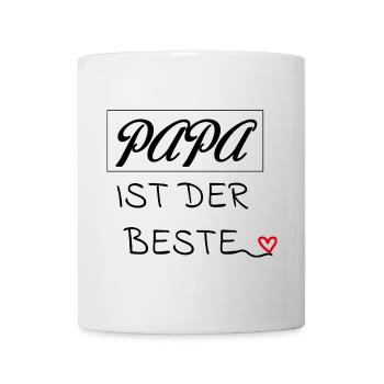Papa ist der beste - Tasse - Weiß - Vorne