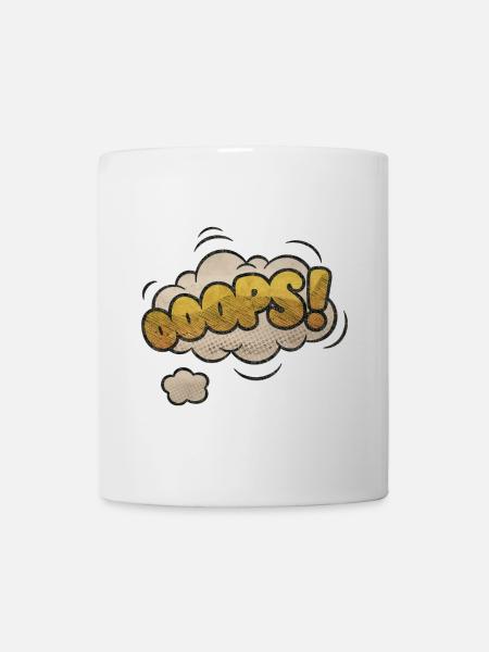Ooops comique : Expression pop art drôle - Mug blanc - blanc